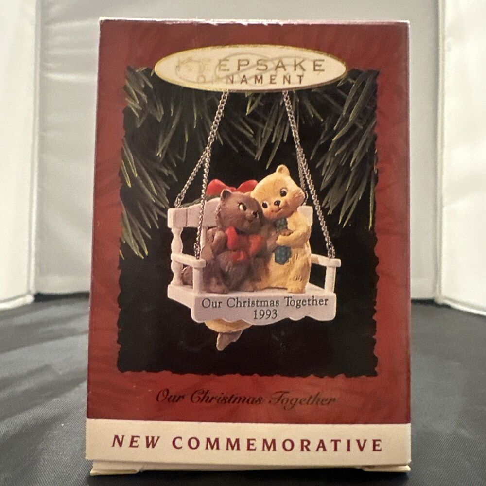 Hallmark Our Christmas Together Commemorative Keepsake Ornament 1993 Cat Kittens